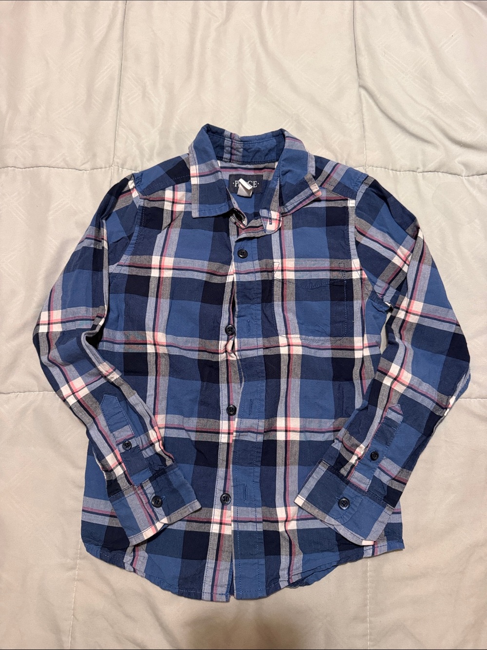 The Children's Place Blue Plaid Button-Down Shirt